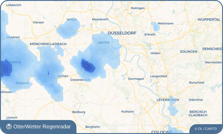 OtterWetter Regenradar-Widget Rosellerheide