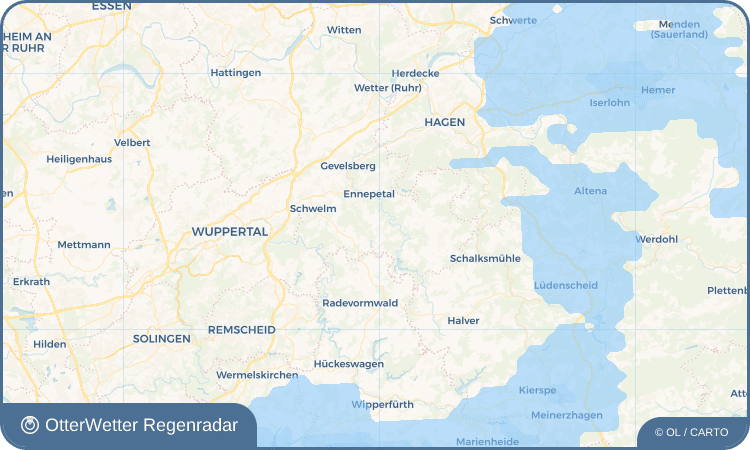 Widget-Vorschau für Rüggeberg Wetter-Widget-Vorschau mit Vorhersagedaten für Rüggeberg