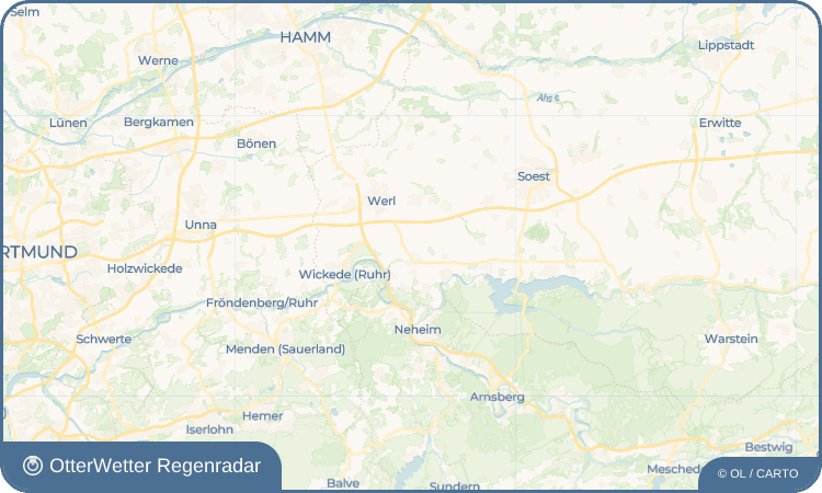 OtterWetter Regenradar-Widget Ruhne