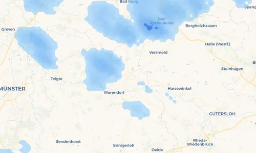 Regenradar Vorschaubild - Aktuelle Niederschläge in Sassenberg und Umgebung