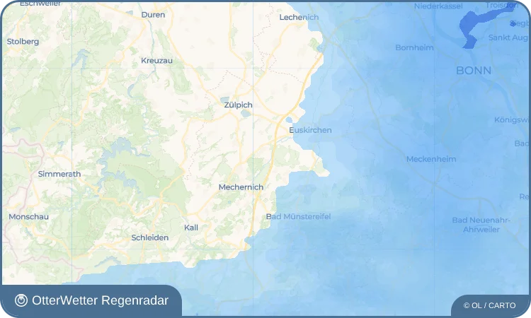 Widget-Vorschau für Satzvey Wetter-Widget-Vorschau mit Vorhersagedaten für Satzvey