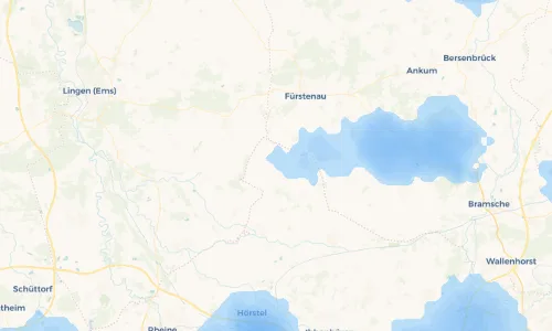 Regenradar Vorschaubild - Aktuelle Niederschläge in Schale und Umgebung