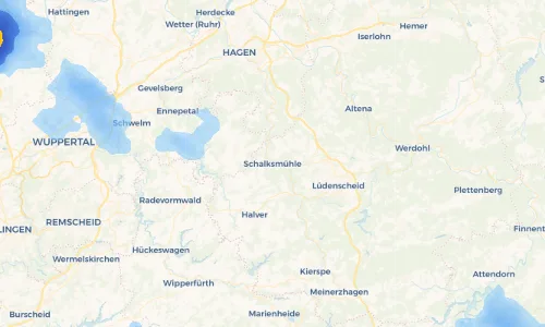 Regenradar Vorschaubild - Aktuelle Niederschläge in Schalksmühle und Umgebung