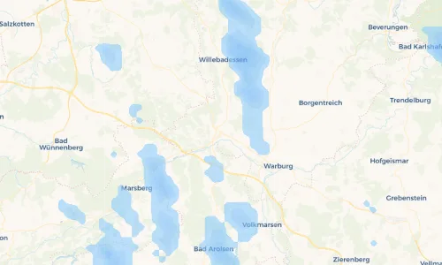 Regenradar Vorschaubild - Aktuelle Niederschläge in Scherfede und Umgebung