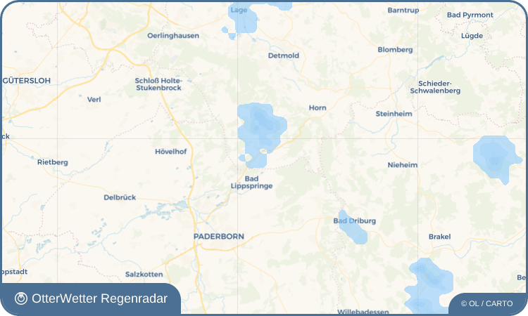 OtterWetter Regenradar-Widget Schlangen