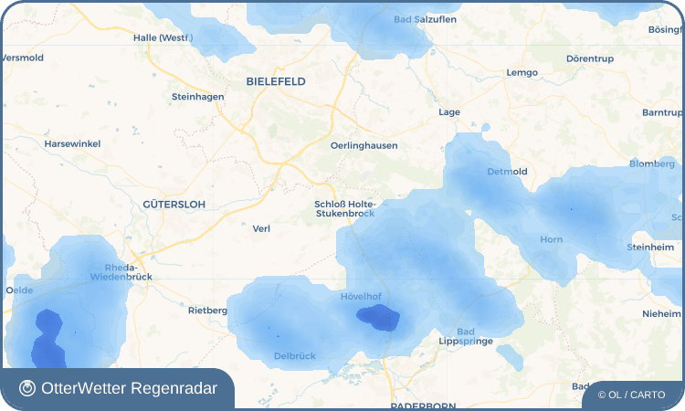 OtterWetter Regenradar-Widget Schloß Holte-Stukenbrock