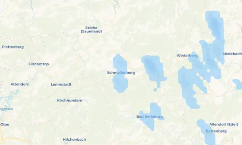 Regenradar Vorschaubild - Aktuelle Niederschläge in Schmallenberg und Umgebung