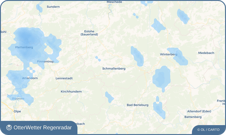 OtterWetter Regenradar-Widget Schmallenberg