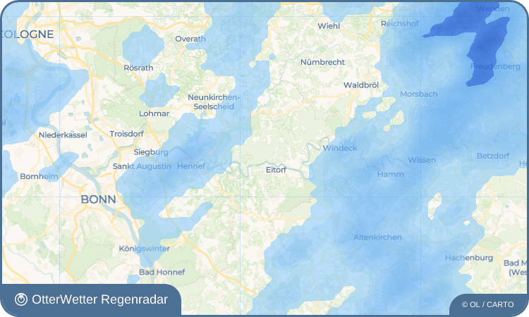 OtterWetter Regenradar-Widget Schmelze