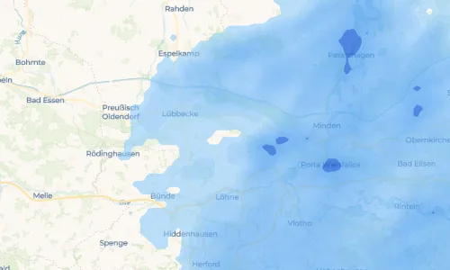 Regenradar-Vorschau: aktuelle Niederschläge in Schnathorst und Umgebung