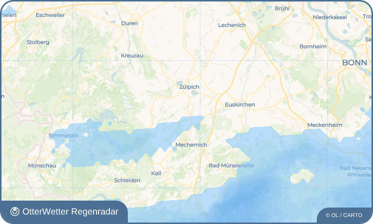OtterWetter Regenradar-Widget Schwerfen