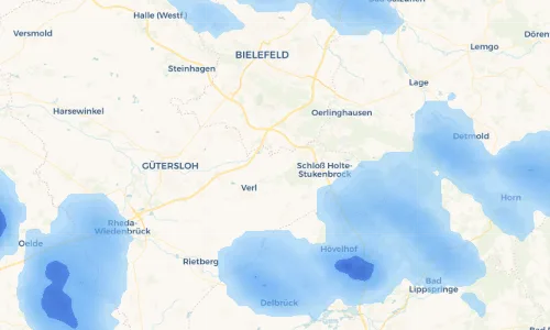 Regenradar Vorschaubild - Aktuelle Niederschläge in Sende und Umgebung