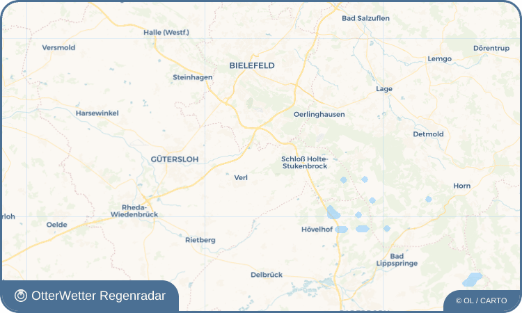 Wetter-Widget-Vorschau mit Vorhersagedaten für Sende