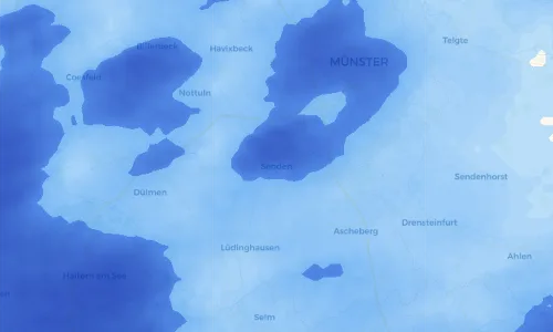 Regenradar Vorschaubild - Aktuelle Niederschläge in Senden und Umgebung