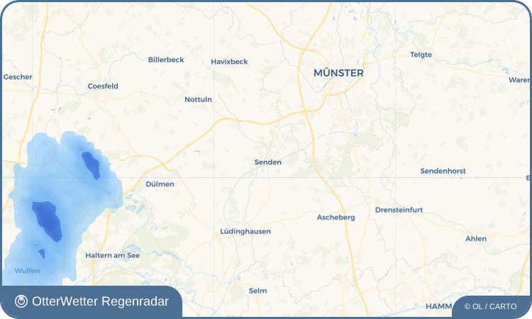 Widget-Vorschau für Senden Wetter-Widget-Vorschau mit Vorhersagedaten für Senden