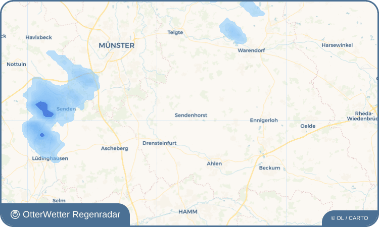 OtterWetter Regenradar-Widget Sendenhorst