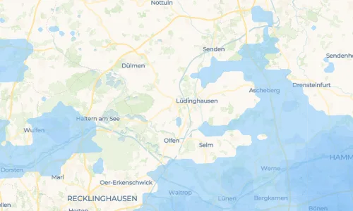 Regenradar Vorschaubild - Aktuelle Niederschläge in Seppenrade und Umgebung