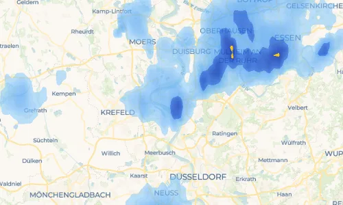Regenradar Vorschaubild - Aktuelle Niederschläge in Serm und Umgebung