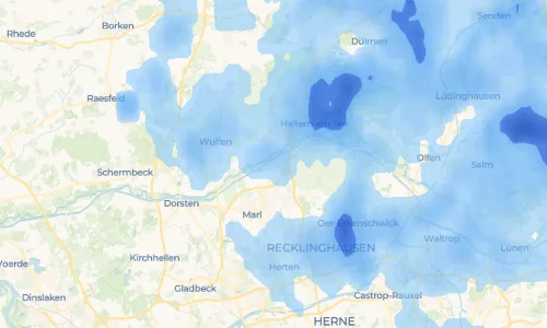 Regenradar-Vorschau: aktuelle Niederschläge in Sickingmühle und Umgebung