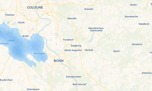 Regenradar Vorschaubild - Aktuelle Niederschläge in Siegburg und Umgebung