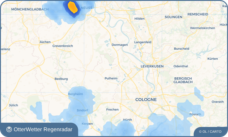 Wetter-Widget-Vorschau mit Vorhersagedaten für Sinnersdorf