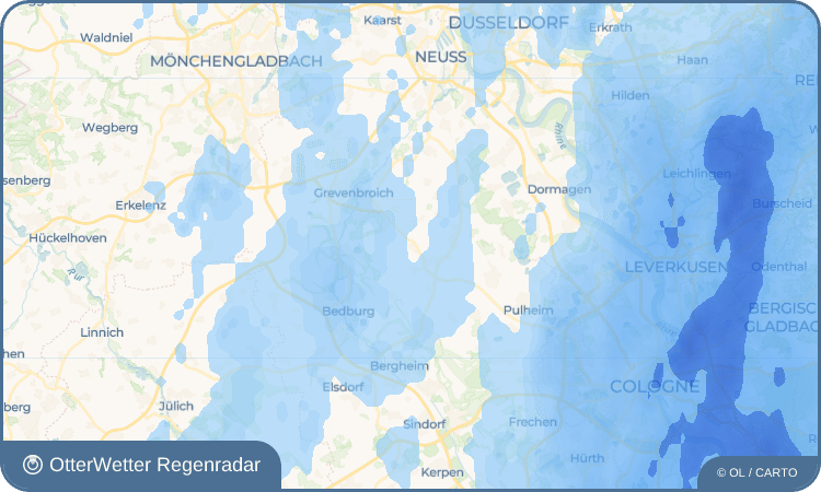 OtterWetter Regenradar-Widget Sinsteden