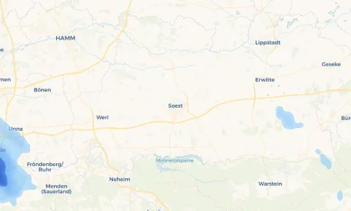 Regenradar Vorschaubild - Aktuelle Niederschläge in Soest und Umgebung