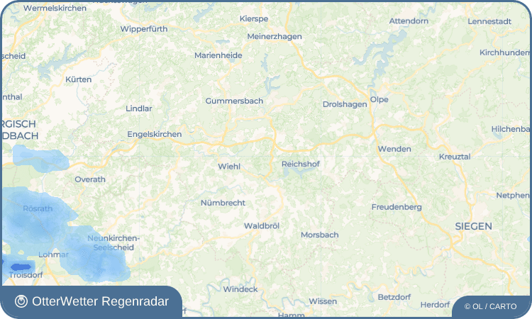 OtterWetter Regenradar-Widget Sotterbach