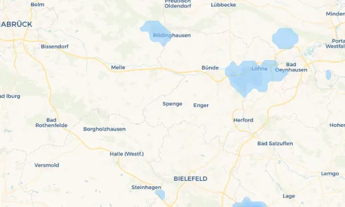 Regenradar Vorschaubild - Aktuelle Niederschläge in Spenge und Umgebung