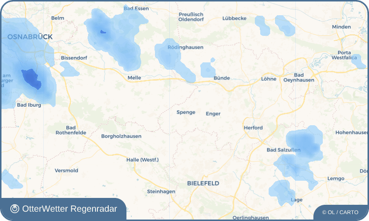 OtterWetter Regenradar-Widget Spenge