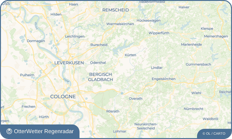 OtterWetter Regenradar-Widget Spitze