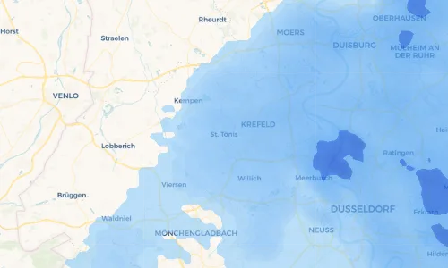 Regenradar Vorschaubild - Aktuelle Niederschläge in St. Tönis und Umgebung