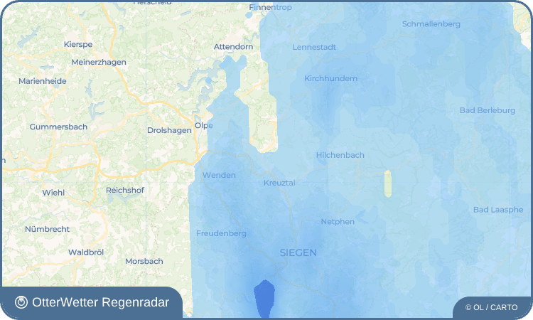 Wetter-Widget-Vorschau mit Vorhersagedaten für Stendenbach