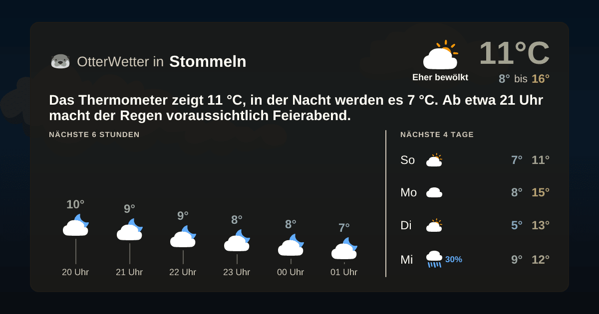 OtterWetter-Widget Stommeln