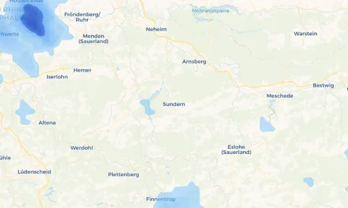 Regenradar Vorschaubild - Aktuelle Niederschläge in Sundern und Umgebung
