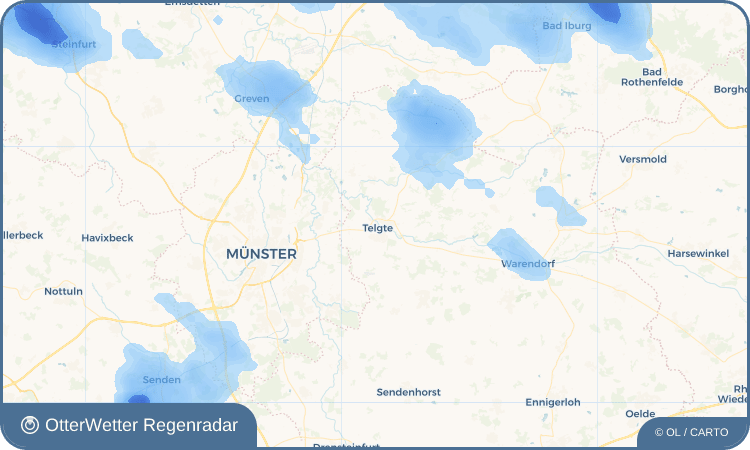 Widget-Vorschau für Telgte Wetter-Widget-Vorschau mit Vorhersagedaten für Telgte