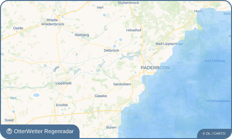 OtterWetter Regenradar-Widget Thüle