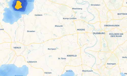 Regenradar Vorschaubild - Aktuelle Niederschläge in Tönisberg und Umgebung