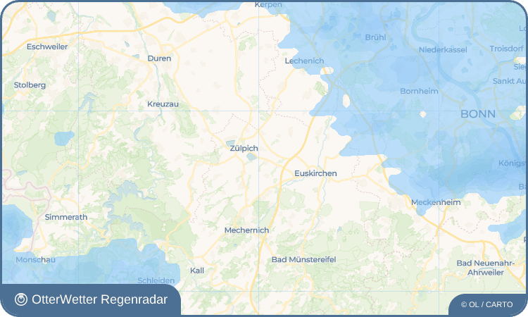 OtterWetter Regenradar-Widget Ülpenich