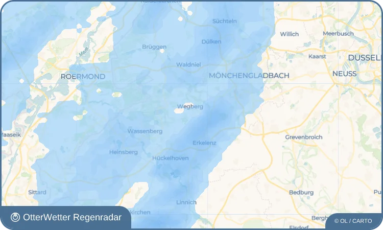Wetter-Widget-Vorschau mit Vorhersagedaten für Uevekoven