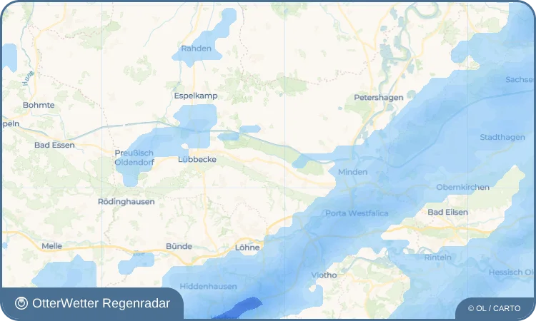 Wetter-Widget-Vorschau mit Vorhersagedaten für Unterlübbe
