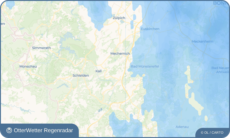 Widget-Vorschau für Urfey Wetter-Widget-Vorschau mit Vorhersagedaten für Urfey