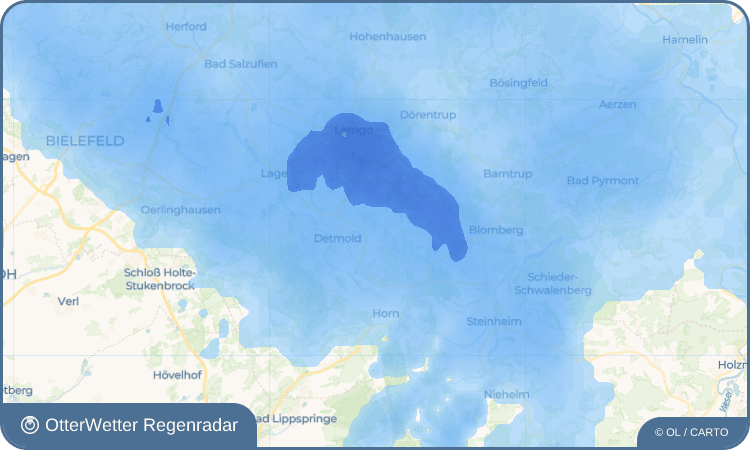 OtterWetter Regenradar-Widget Vahlhausen