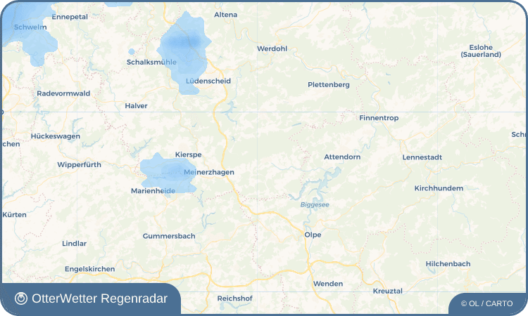 Wetter-Widget-Vorschau mit Vorhersagedaten für Valbert