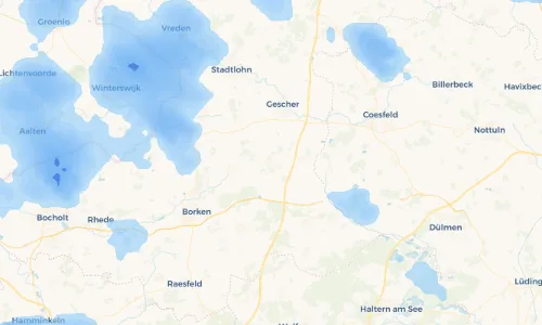 Regenradar Vorschaubild - Aktuelle Niederschläge in Velen und Umgebung