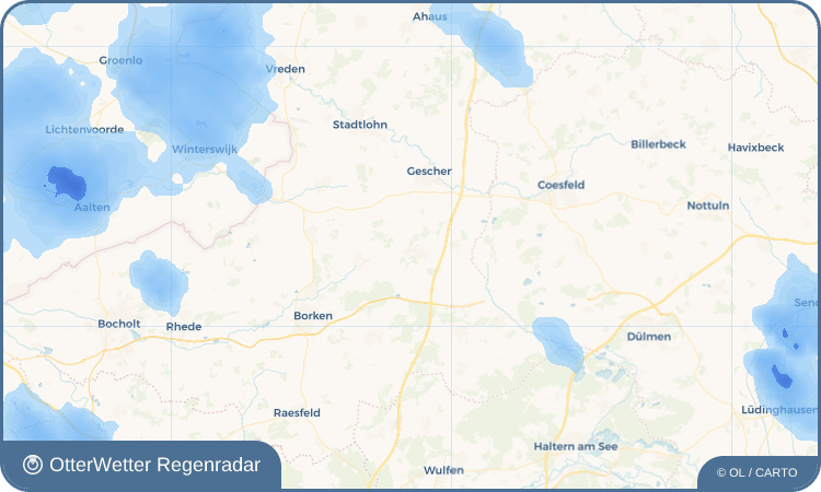 Wetter-Widget-Vorschau mit Vorhersagedaten für Velen