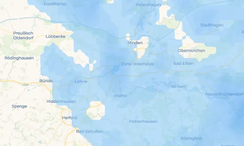Regenradar-Vorschau: aktuelle Niederschläge in Vennebeck und Umgebung