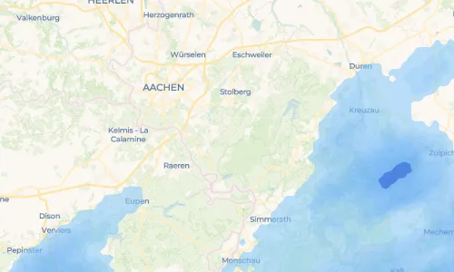 Regenradar Venwegen: aktuelle Niederschläge in Venwegen und Umgebung, Stand 22. Oktober 2026 um 1:25 Uhr