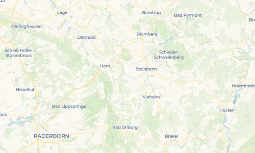 Regenradar Vinsebeck: aktuelle Niederschläge in Vinsebeck und Umgebung, Stand 22. Oktober 2026 um 18:25 Uhr