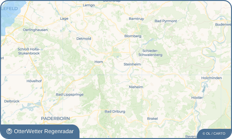 OtterWetter Regenradar-Widget Vinsebeck